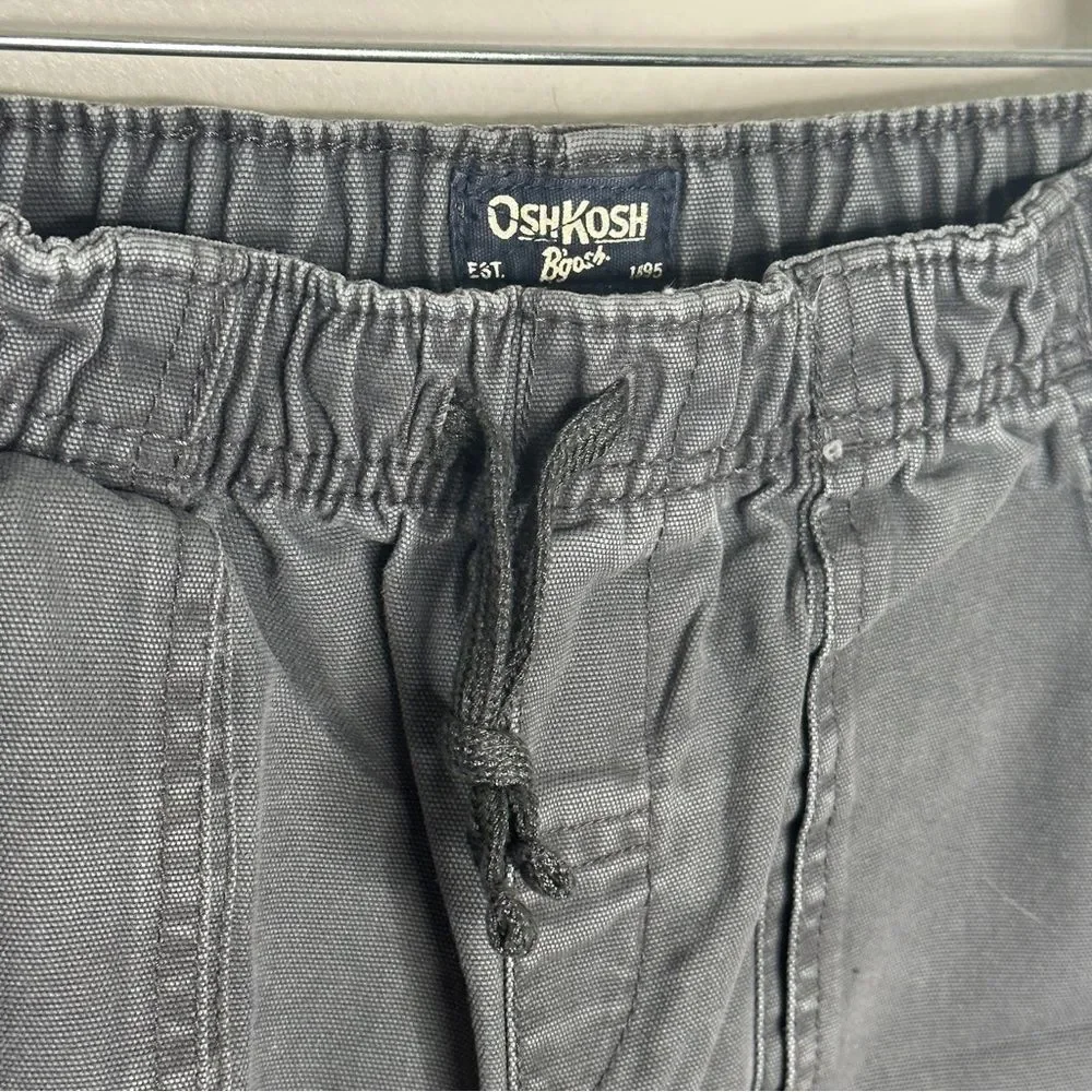 OshKosh B'gosh Boys Kids Gray 100%‎ cotton drawstring Pants